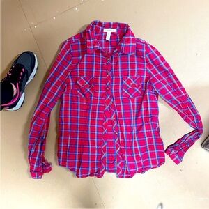 Sold Plaid Red Kids Shirt